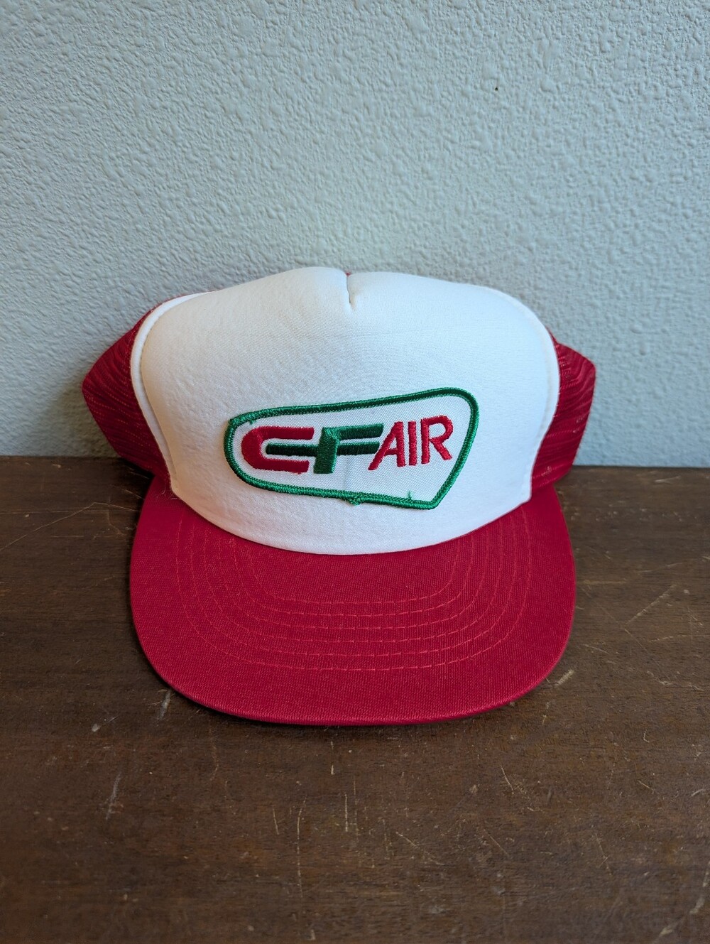 Vintage Consolodated Freight Air Trucker Hat Snapback Red White Green